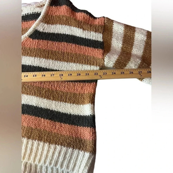 Madewell Balloon Sleeve Sweater in Stripe Mix Women’s Size S Wool/Alpaca - Picture 5 of 12